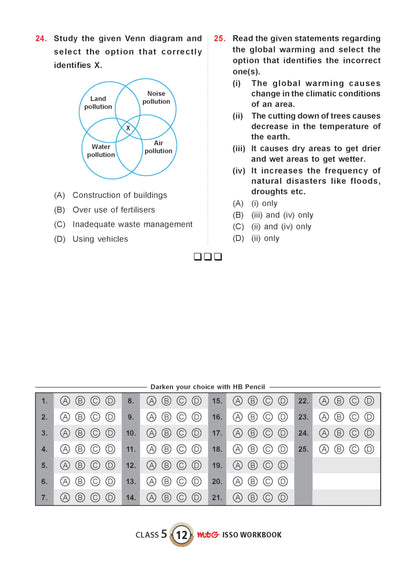 MTG International Social-Studies Olympiad (ISSO) Workbook Class 5 - Chapter-wise MCQs with Achievers Section - SOF Olympiad Books For 2026-27 Exam