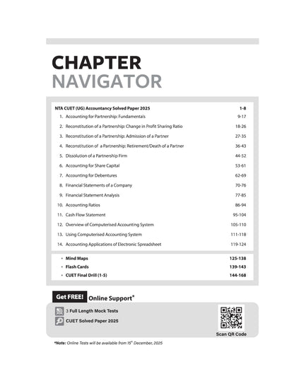 Arihant CUET UG Accountancy Chapterwise Notes & Question Bank 2026 | Based on Latest NTA Pattern | Chapterwise Quick Notes, NCERT Based MCQs, Case & ... + CUET 2025 Solved Paper | English Medium