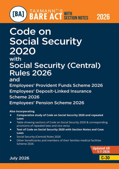 Taxmann's Labour Codes with Central Rules COMBO [Bare Acts with Section Notes | July 2026 Edition] – Code on Wages | IR | Social Security | OSHWC | 4 Books—with Case Laws | Comparative Study | Others
