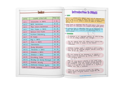 DBMS Simplified Handwritten Notes 2026 | Beginner to Advanced Database Management System Guide | Concepts, ER Diagrams, SQL Basics & Quick Revision Book