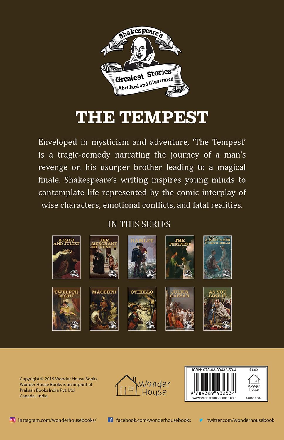 The Tempest - Shakespeare’S Greatest Stories For Children (Abridged And Illustrated) With Review Questions And An Introduction To The Themes In The Story