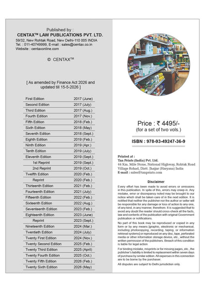 R.K. Jain's GST Law Manual [Finance Act 2026] – Definitive Two-Volume GST Law Set—Acts | Rules | Forms | Circulars | Notifications | Case Law Digest | 800-Question Ready Reckoner