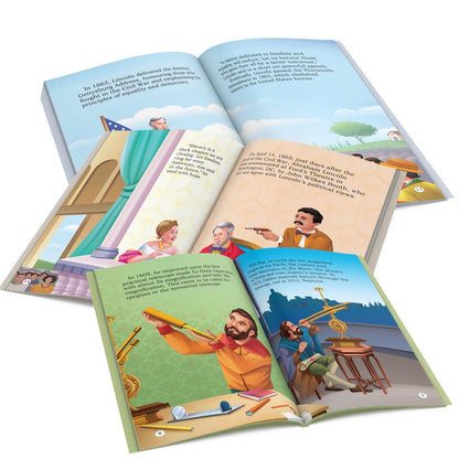 Story Books for Kids - World Famous Personalities (Set of 20 Books) (Illustrated) - Scientists, Entrepreneurs, Leaders - Biographies for Kids - Steve ... Newton, Abraham Lincoln, Churchill