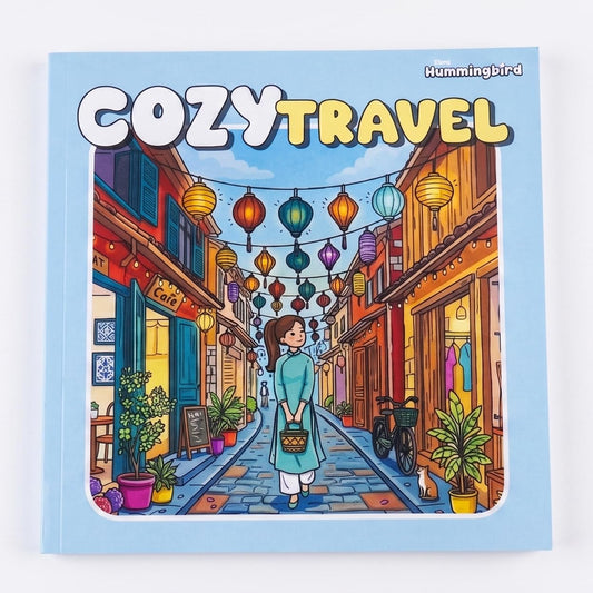 Cozy Travel Coloring Book for Adults | Stress-Relief Coloring with Cafés, Cityscapes & Wanderlust Scenes from Around the World | Aesthetic Travel Pages | Cozy Series by The Hummingbird