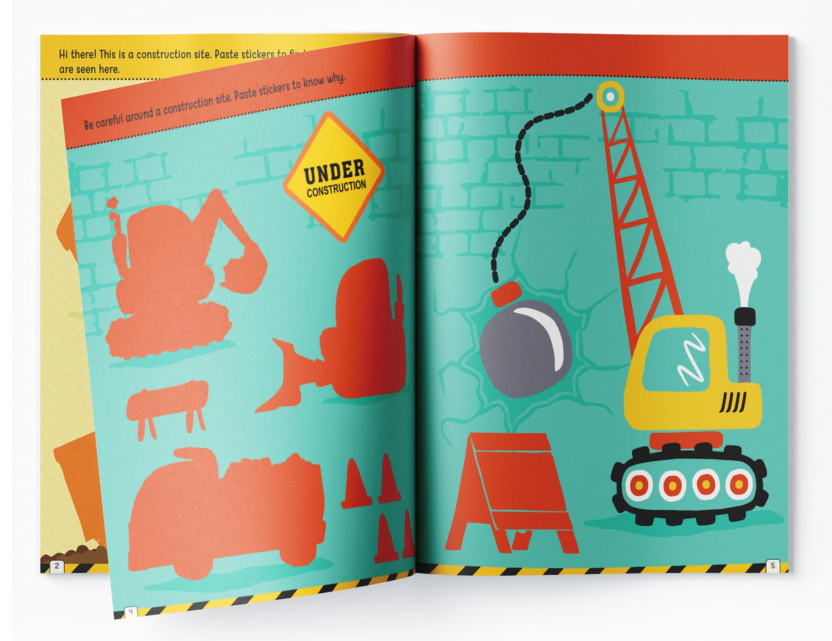 Movers and Diggers Reusable Sticker Book For Children