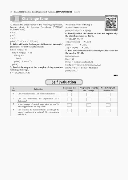 Oswaal CBSE Class 12 Computer Science Question Bank | Chapter & Topic-wise Solved Papers (2017–2026) | Based on Latest Syllabus (April 2026) | Includes 2026 Papers | For 2027 Exam