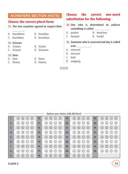 MTG International English Olympiad (IEO) Workbook Class 3 - Chapter-wise MCQs with Achievers Section - SOF Olympiad Books For 2026-27 Exam