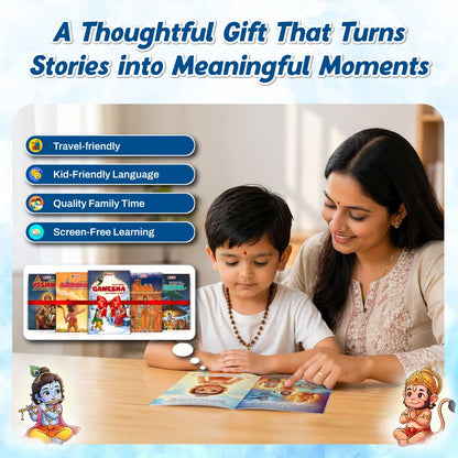 Mythology Story of Gods For Kids (Set of 5 Books) | Ganesha, Hanuman, Krishna, Rama, Bhakta Prahlad & Vishnu | Colourfully Illustrated Easy Spiritual Tales with Moral Values