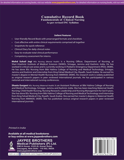Cumulative Record Book - Fundamentals of Clinical Nursing for BSc Nursing Students | Complete Skill Checklists, Clinical Diary and Semester-wise Evaluation as per Revised INC Syllabus