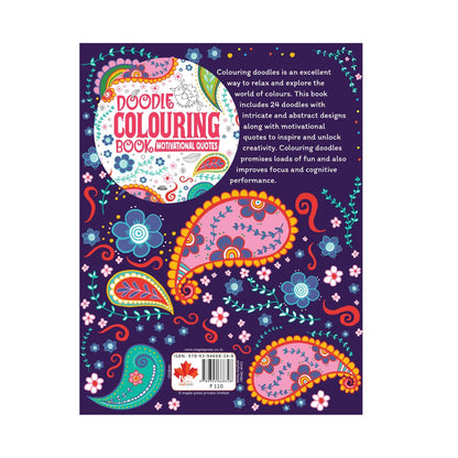 Doodle Colouring Book - Motivational Quotes - Age 4 - 99 - Gift to children for painting, drawing and colouring - Colouring Activity Book