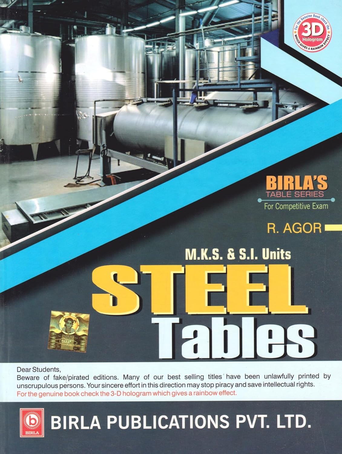 Birla's Table Series Steel Tables M.K.S. & S.I. Units Latest Edition 2026