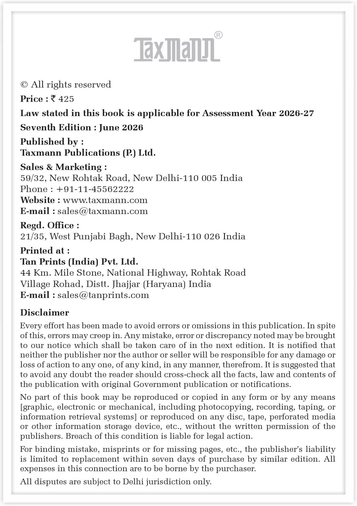 Taxmann's CRACKER for Tax Laws & Practice (Paper 7 | Tax) [AY 2026-27] – Fully-Solved Question Bank Arranging Past-Exam Questions Topic-Wise for CS Executive | Dec. 2026/June 2027 Exams