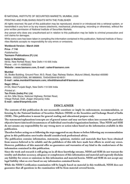 NISM X Taxmann's Investment Adviser (Level 1) – Spanning Financial Planning | Investment Products | Portfolio Management | Regulation—Across 6 Modules & 20 Chapters