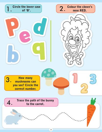 Brilliant Brain Activity Book for Kids Ages 3–4 | Fun Educational Workbook with Puzzles, Tracing, Alphabet, Numbers, Shapes & More | Early Learning for Preschool & Kindergarten