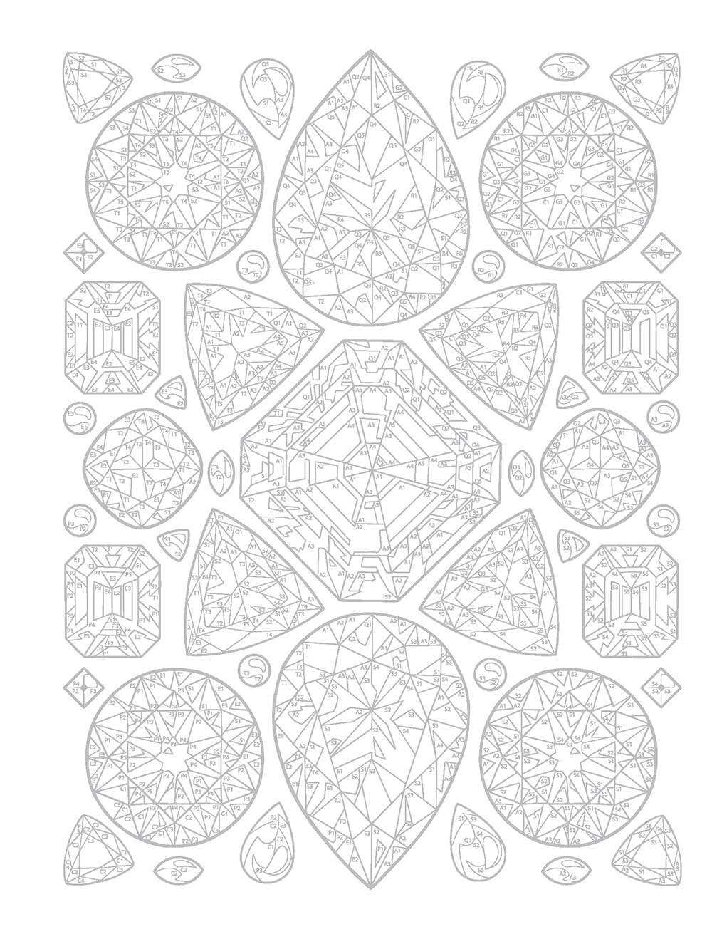 Creative Haven Gemstones Color by Number (Adult Coloring Books: Art & Design)