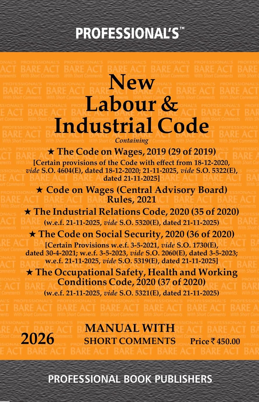 New Labour & Industrial Code bare Acts -- Latest 2026 EDITION Professional's