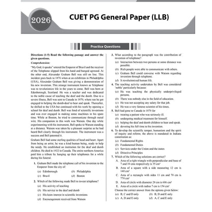 PW CUET PG General LLB Concept Theory and 6 Years PYQ Book (2026-2021) | Ideal for JMI, BHU, DU, & Other Central & Universities