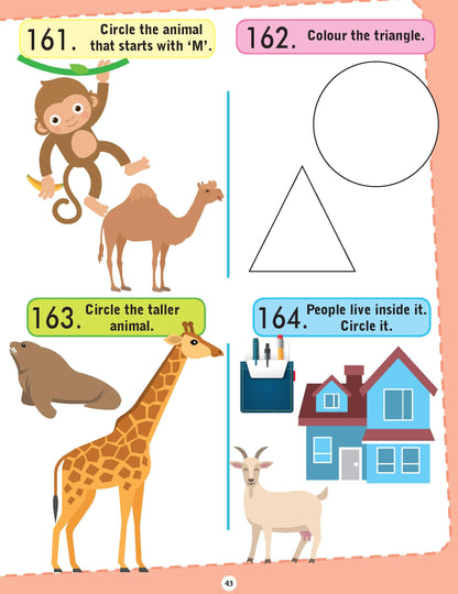 Brilliant Brain Activity Book for Kids Ages 3–4 | Fun Educational Workbook with Puzzles, Tracing, Alphabet, Numbers, Shapes & More | Early Learning for Preschool & Kindergarten