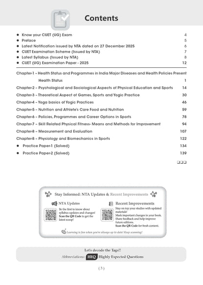 Oswaal NTA CUET (UG) Chapter-wise Question Bank Physical Education For 2026 Exam (as per latest 27 Dec., notification) | PYQs & 600+ NCERT aligned MCQs | With Oswaal AI