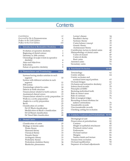 Textbook of Operative Dentistry, Including Conservative and Restorative Dentistry 6/e | (PB - 2026)