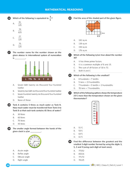 MTG IMO Olympiad 10 Previous Years Papers Class 5 Mathematics (2025-2021 Set A & B) - Model Test Papers with 24 Sample OMR Sheets | PYQ Book For SOF Olympiad 2026-27 Exam