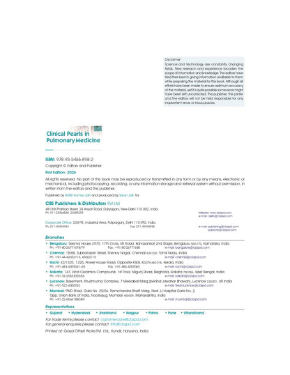 Clinical Pearls In Pulmonary Medicine (Hb 2026)