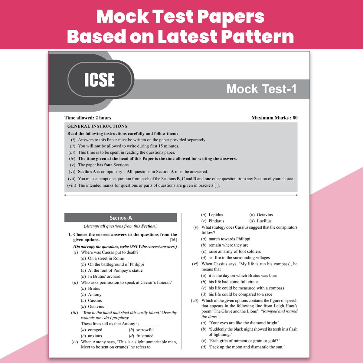 PW Class 10 ICSE Question & Concept Bank English Paper 2 (Literature) 2027 Chapterwise & Topicwise By Nupur Sharma | Narrative/ Poetic Sketch & Devices | Important Practice Questions