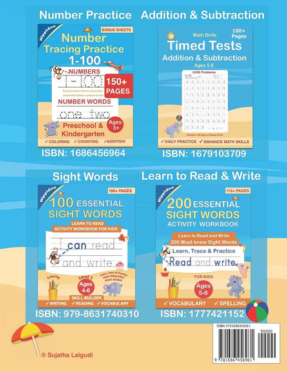 Trace Letters: Alphabet Handwriting Practice workbook for kids: Preschool writing Workbook with Sight words for Pre K, Kindergarten and Kids Ages 3-5. ... Words & Math for Preschool & Kindergarten) 