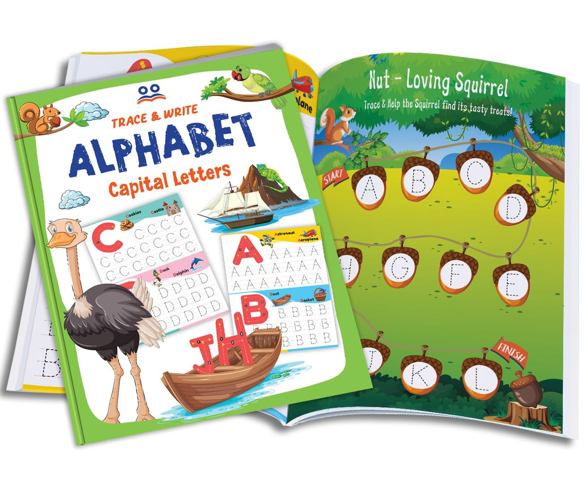 Tracing Books for Kids | Pencil Control Activity Book for Kids [4 Books] | Premium Quality Writing Practice Books - Alphabet ABC (Capital & Small Letters), Numbers, Lines & Pattern | Ages: 2 - 5 Years