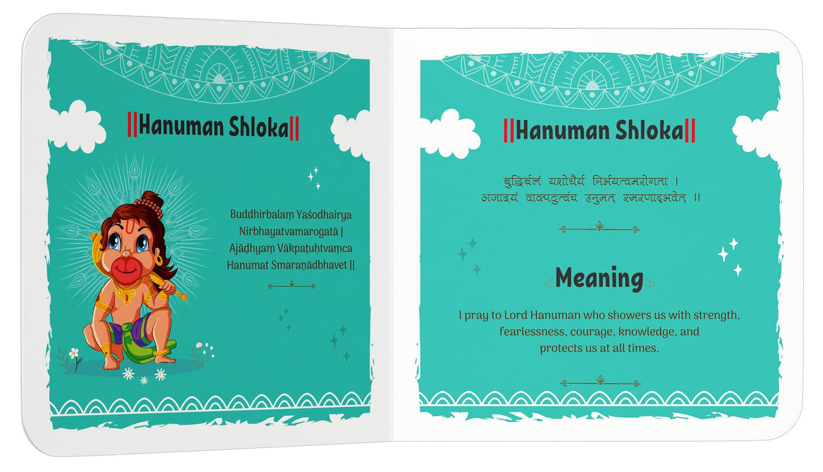Shlokas And Mantras For Kids | Age 2–6 Years | Sanskrit Shloka - Bilingual (English & Hindi) | Devotional & Spiritual | Illustrated Board Book | Indian Culture | Children Moral Values | Latest Edition