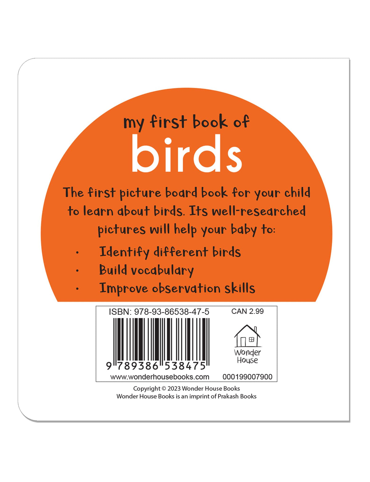 My First Book of Birds | First Birds Board Book for Babies, Toddlers & Preschoolers | Learn About Common Birds with Bright and Realistic Pictures | Early Learning Book for Kids Ages 0-3 Years