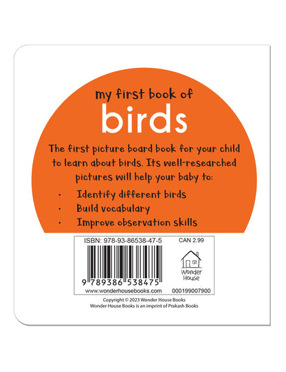 My First Book of Birds | First Birds Board Book for Babies, Toddlers & Preschoolers | Learn About Common Birds with Bright and Realistic Pictures | Early Learning Book for Kids Ages 0-3 Years