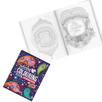 Doodle Colouring Book - Motivational Quotes - Age 4 - 99 - Gift to children for painting, drawing and colouring - Colouring Activity Book