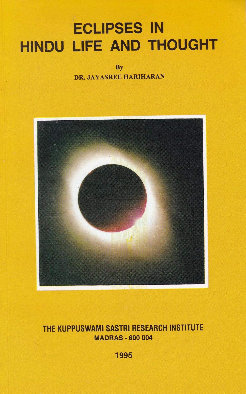 Eclipses in Hindu Life and Thought  book cover