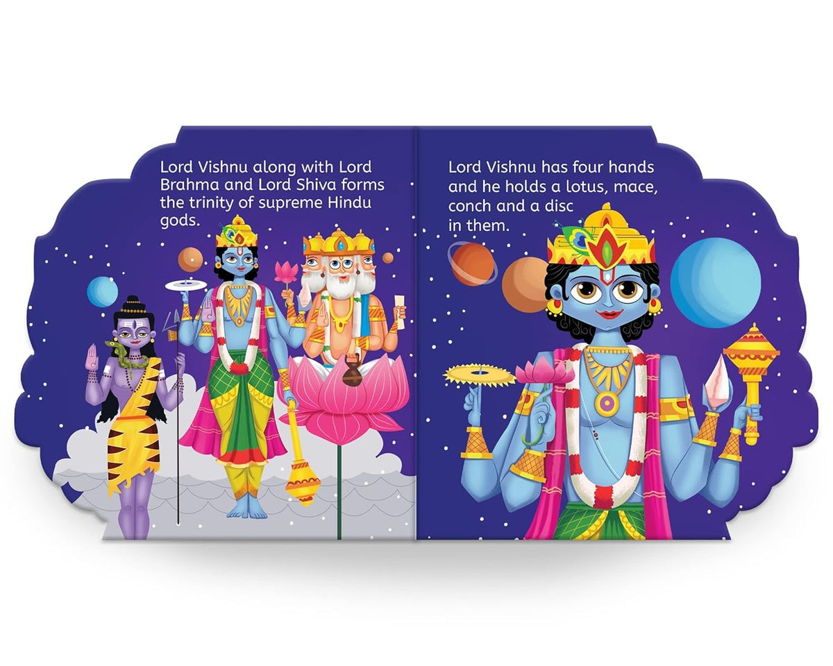 My First Shaped Board Book: Illustrated Vishnu Hindu Mythology Picture Book for Kids Age 2+ (Indian Gods and Goddesses)