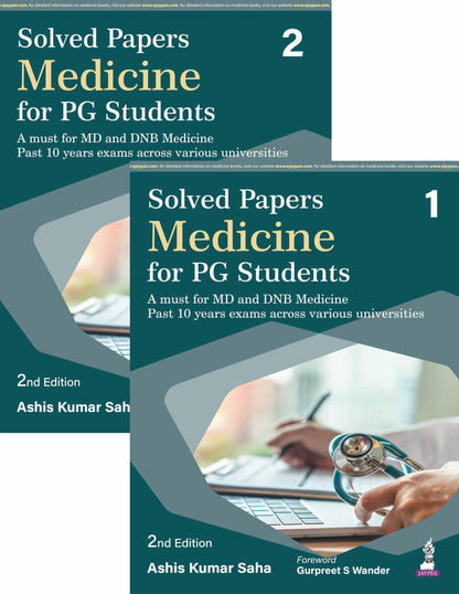 Solved Papers Medicine for PG Students (2 Vols Set), 2/E: A Must for MD and DNB General Medicine | Past 10 Years Solved Papers Chapter-wise by ... Questions and Short Notes: Two Volume Set