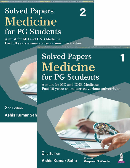 Solved Papers Medicine for PG Students (2 Vols Set), 2/E: A Must for MD and DNB General Medicine | Past 10 Years Solved Papers Chapter-wise by ... Questions and Short Notes: Two Volume Set