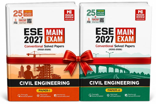 ESE 2027 Main PYQs: Civil Engineering Vol I & II (Set of 2)