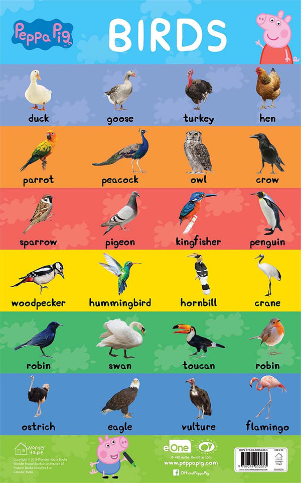 Learn with Peppa : Early Learning Birds Chart for Children