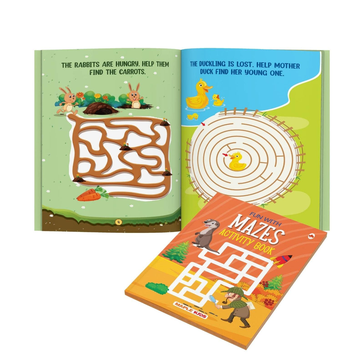 Brain Booster Activity Book Set (Set of 10 books) (Colourful Pages) - 3 Years to 5 Years Old - Learn and Practice ABC Capital and Small Letters, Mazes, Spot the Difference, Pencil Control, Dot to Dot, Mathematics - Fun Early Learning