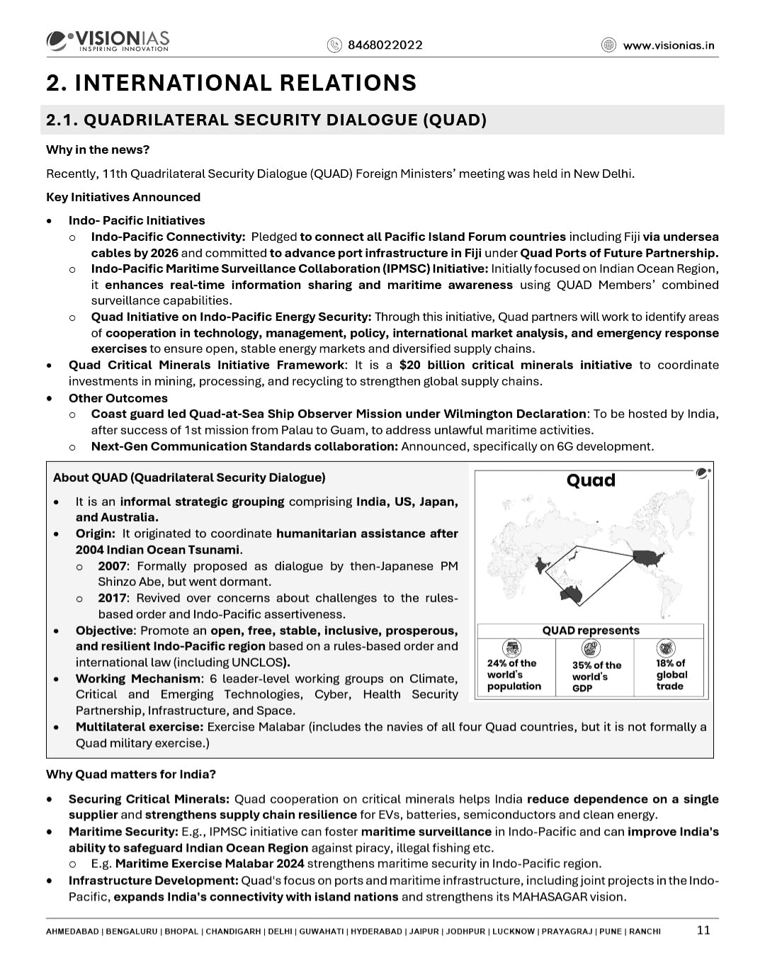 Vision IAS Monthly Current Affairs Magazine January to June 2026 in English Black and White, Printout 2026