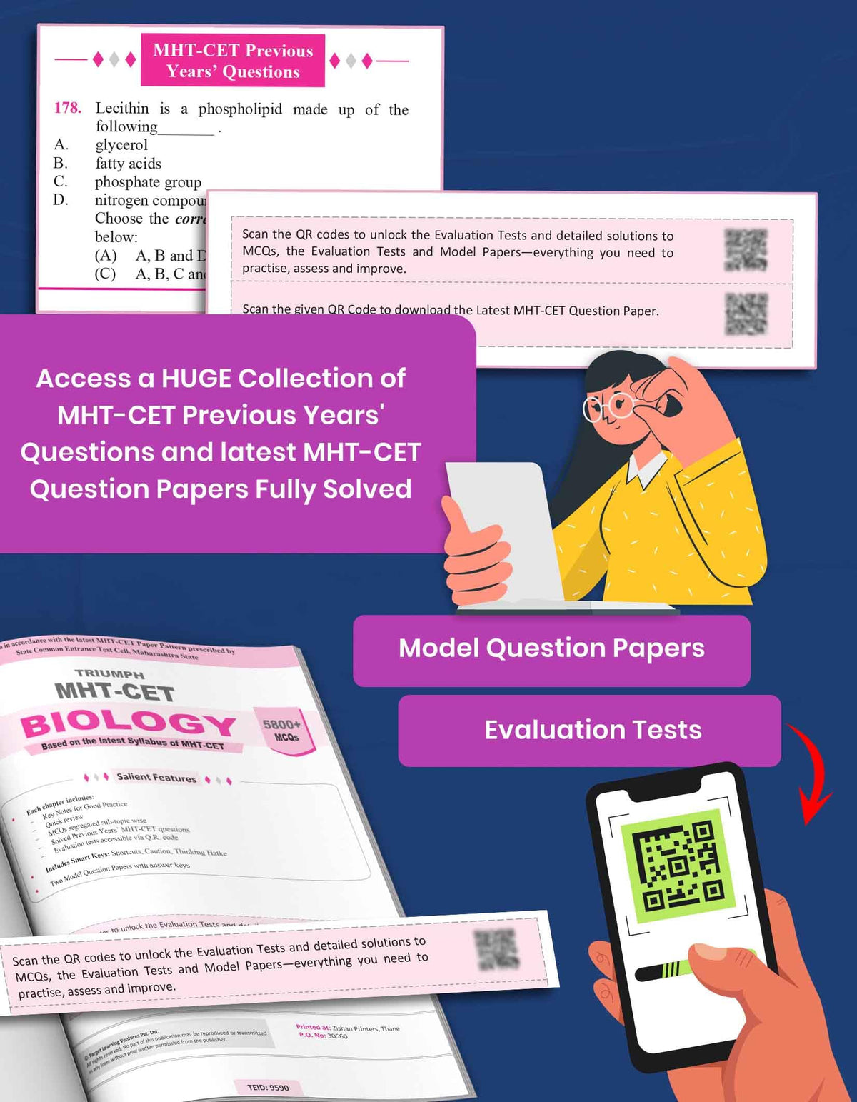 MHT-CET Triumph Physics Chemistry & Maths (PCM) for 2027 Exam | Chapter Lens, 19400+ MCQs Chapterwise & Topicwise , PYQs, Model Papers | Based on 11th & 12th Maharashtra Board Syllabus, 3 Books
