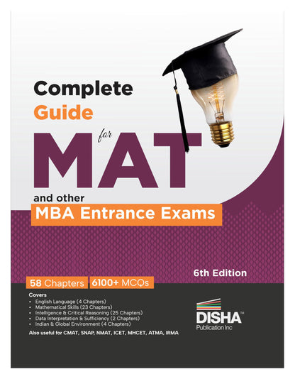 Complete Guide for MAT and other MBA Entrance Exams 6th Edition | Management Aptitude Test | Previous Year Solved Questions PYQs