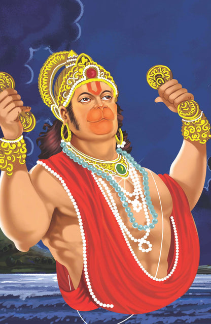 Sunderkand by Goswami Tulsidas in Hindi, English & Sanskrit Language (Deluxe Hardbound edition with silk fabric),Lord Hanuman,Spirituality,Indian Mythology,Gift book,Worship & Devotion