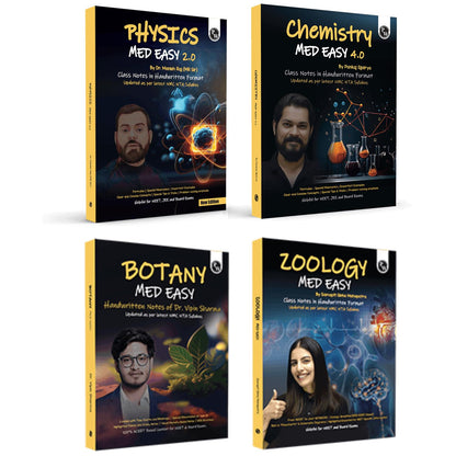 PW Chemistry, Physics, Botany and Zoology Med Easy Handwritten Notes Combo set of 4 Books | Notes, Formulas, Tips & Tricks for NEET/JEE & Board Exams [Paperback] PW