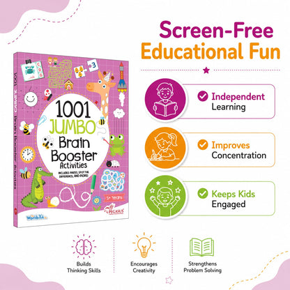1001 Jumbo Brain Booster Activities for 5 to 8 Years Old Kids|Enhance the Child Mind with Cognitive Excellence with Interactive Activity Book