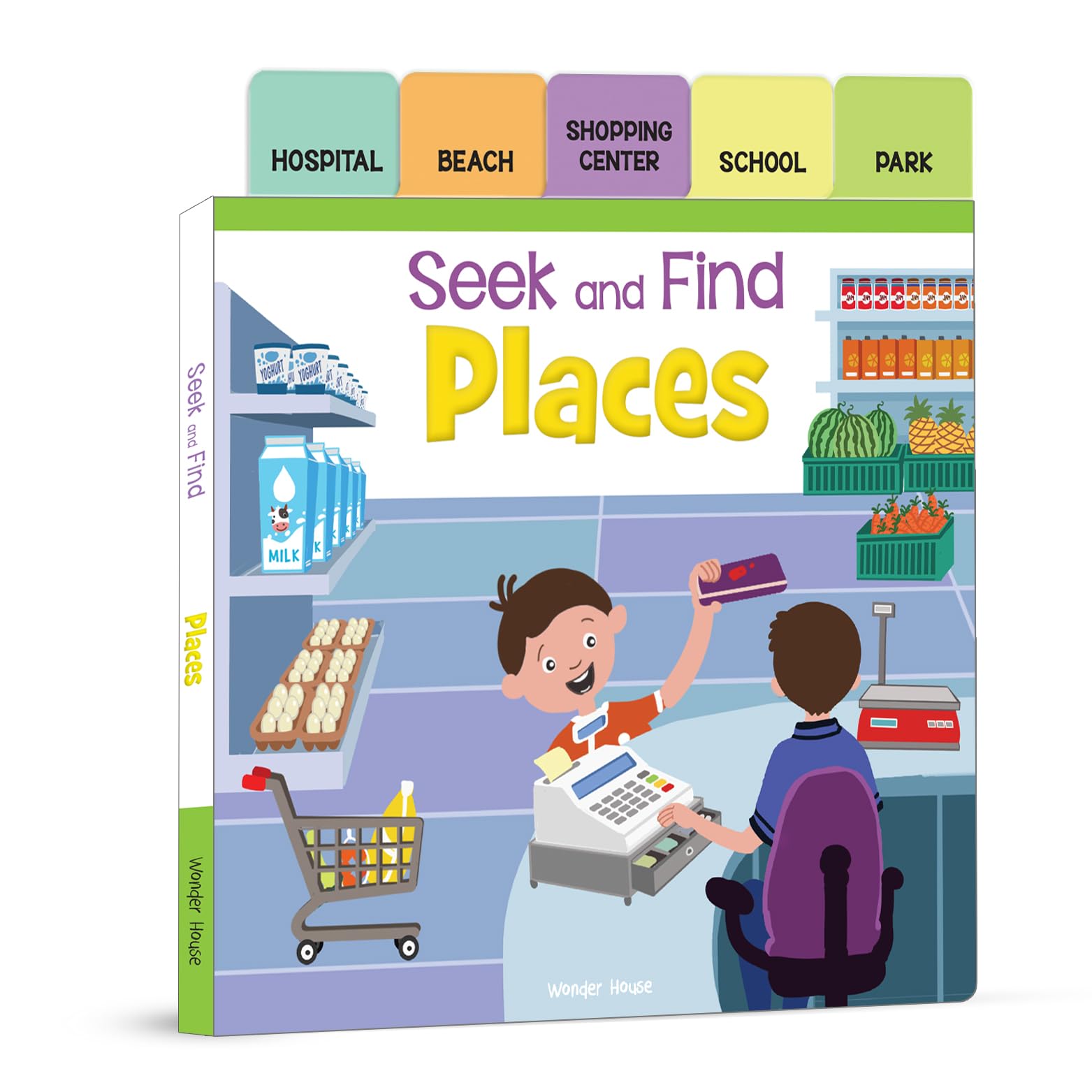 Seek And Find - Places : Early Learning Board Books With Tabs book cover