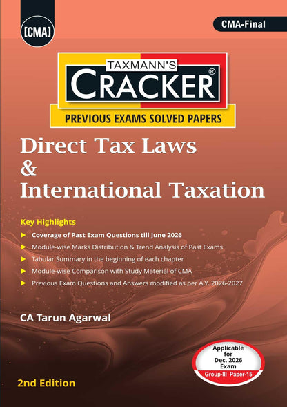 Taxmann's CRACKER COMBO for CMA Final | Dec. 2026/June 2027 Exams | Group III – Papers 13 to 16 | CRACKER Series | CLE, SFM, DIT, and SCM | July 2026 Edition | Set of 4 Books