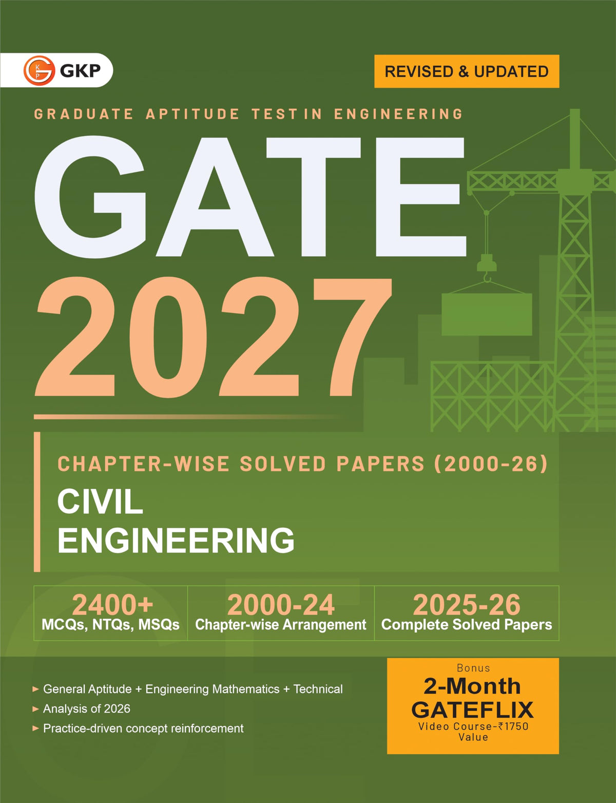 GATE 2027 Civil Engineering | Chapter-wise Previous Year Solved Papers (2000–2026) | 27 Years PYQ with Detailed Solutions | MCQs, NTQs & MSQs | GATE CE Chapterwise Question Bank