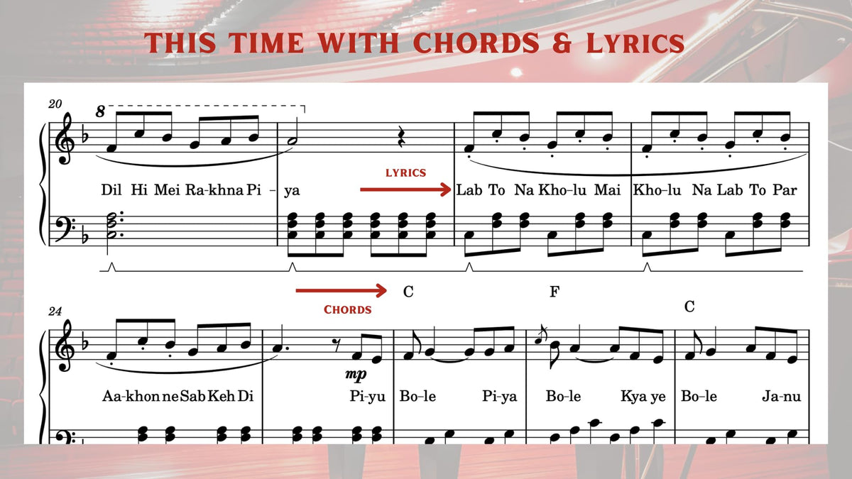 Romantic Bollywood Melodies: Sheet Music for Bollywood